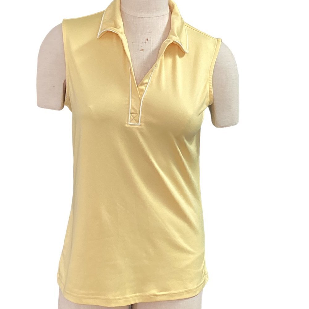 IZOD X-treme Function Golf Cool FX Sleeveless Golf‎ Polo Top Sz S Yellow 44S